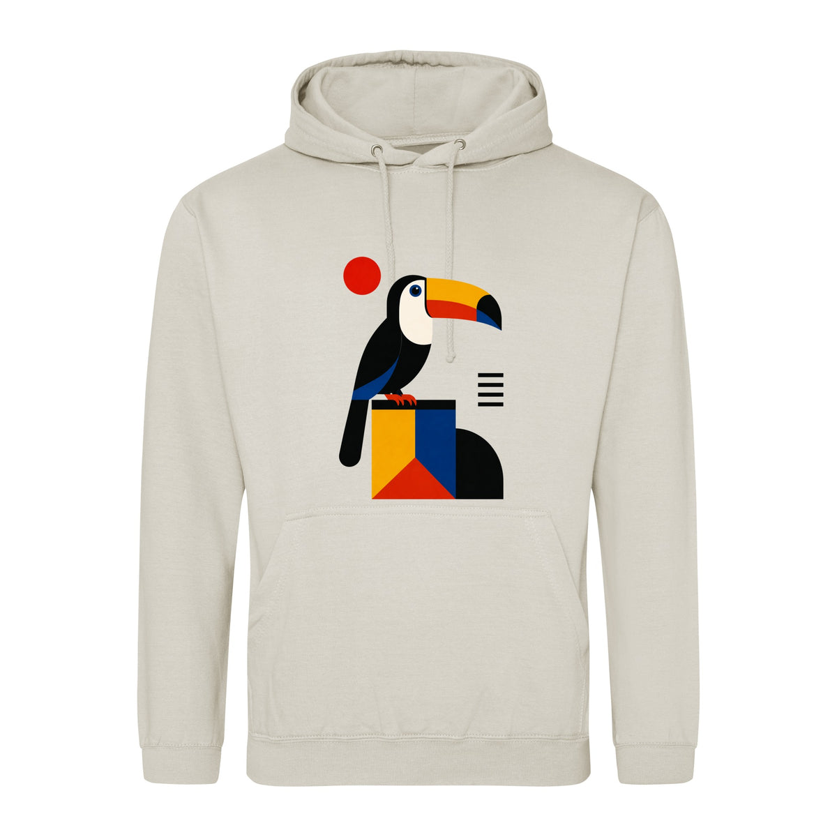 Toucan Tower Adult Hoodie - Modern Menagerie Natural Stone colour variant image