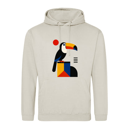 Toucan Tower Adult Hoodie - Modern Menagerie Natural Stone colour variant image