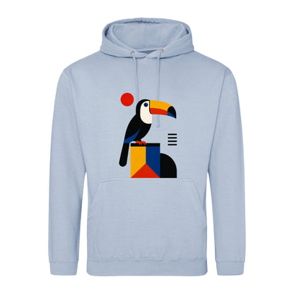 Toucan Tower Adult Hoodie - Modern Menagerie Sky Blue colour variant image