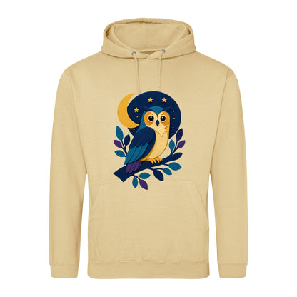 Owl in the Moonlight Adult Hoodie - Felt & Fauna Desert Sand colour variant image