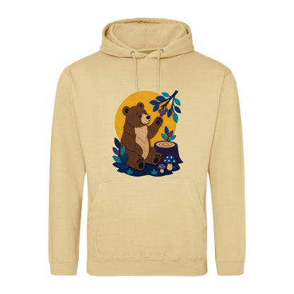 Bear's Woodland Wave Adult Hoodie - Felt & Fauna Desert Sand colour variant image