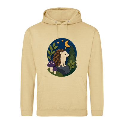 Hedgehog Under the Stars Adult Hoodie - Felt & Fauna Desert Sand colour variant image