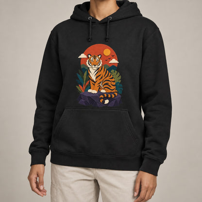 Tiger at Dusk Adult Hoodie - Felt & Fauna lead image