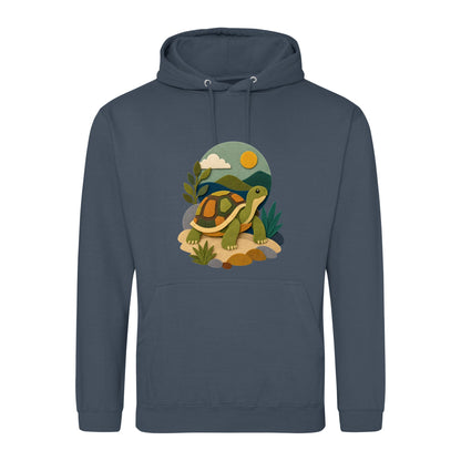 Tortoise on the Trail Adult Hoodie - Felt & Fauna Airforce Blue colour variant image