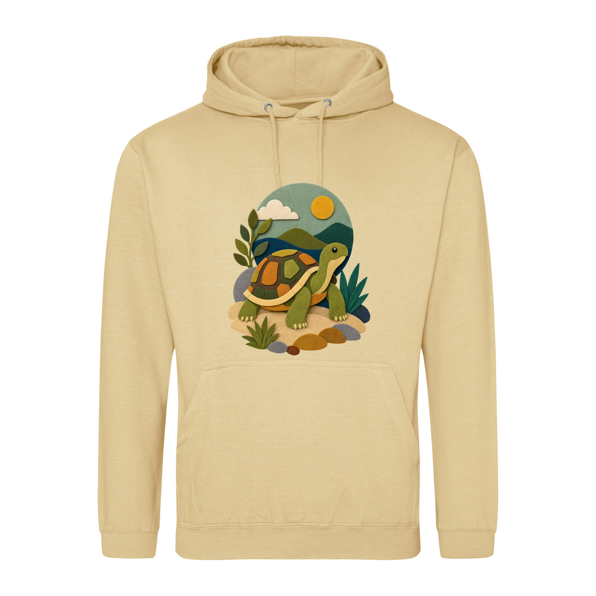 Tortoise on the Trail Adult Hoodie - Felt & Fauna Desert Sand colour variant image