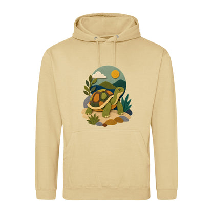 Tortoise on the Trail Adult Hoodie - Felt & Fauna Desert Sand colour variant image