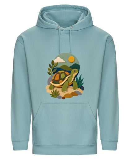Tortoise on the Trail Adult Hoodie - Felt & Fauna Seafoam colour variant image