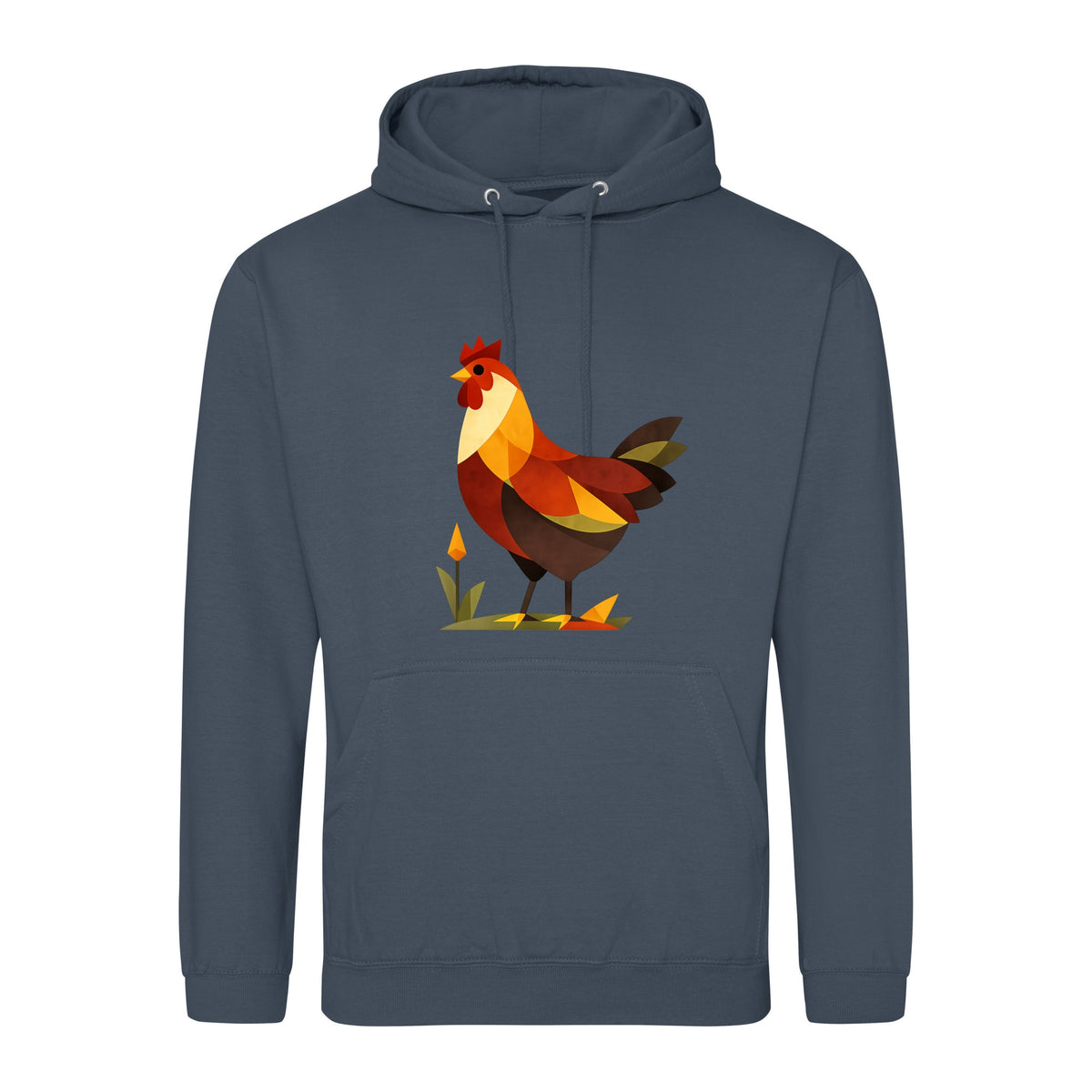 Cockerel at Dawn Adult Hoodie - Prism Kingdom Airforce Blue colour variant image