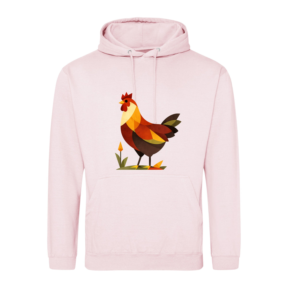 Cockerel at Dawn Adult Hoodie - Prism Kingdom Baby Pink colour variant image
