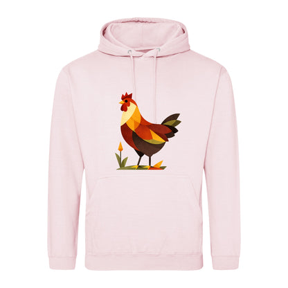 Cockerel at Dawn Adult Hoodie - Prism Kingdom Baby Pink colour variant image