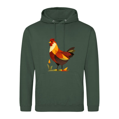 Cockerel at Dawn Adult Hoodie - Prism Kingdom Bottle Green colour variant image