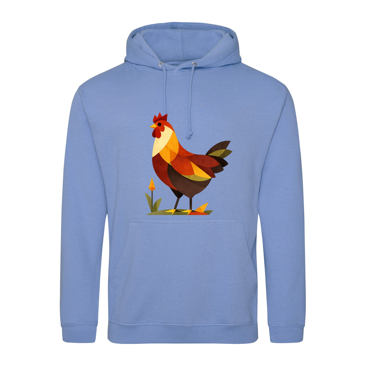 Cockerel at Dawn Adult Hoodie - Prism Kingdom Cornflower Blue colour variant image