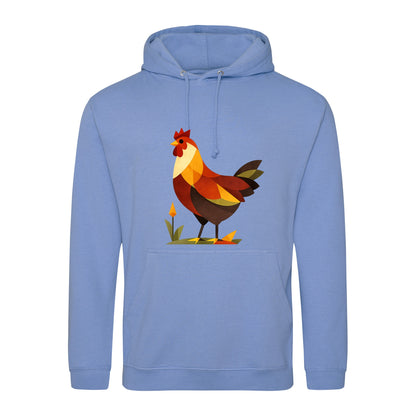 Cockerel at Dawn Adult Hoodie - Prism Kingdom Cornflower Blue colour variant image