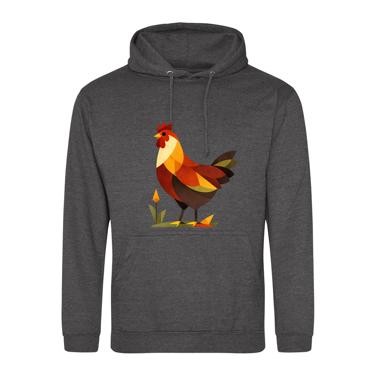 Cockerel at Dawn Adult Hoodie - Prism Kingdom Charcoal colour variant image