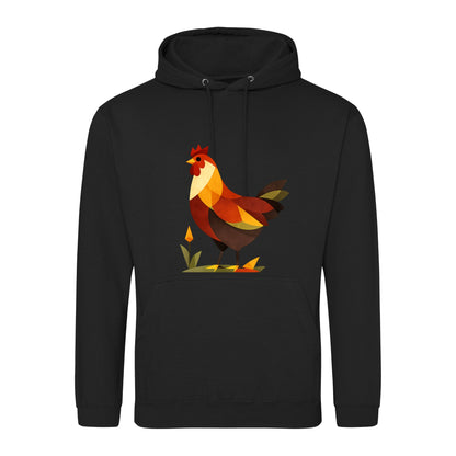Cockerel at Dawn Adult Hoodie - Prism Kingdom Deep Black colour variant image