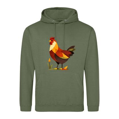 Cockerel at Dawn Adult Hoodie - Prism Kingdom Earthy Green colour variant image