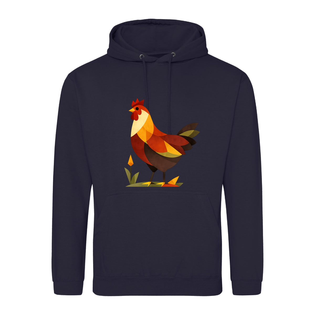 Cockerel at Dawn Adult Hoodie - Prism Kingdom French Navy colour variant image
