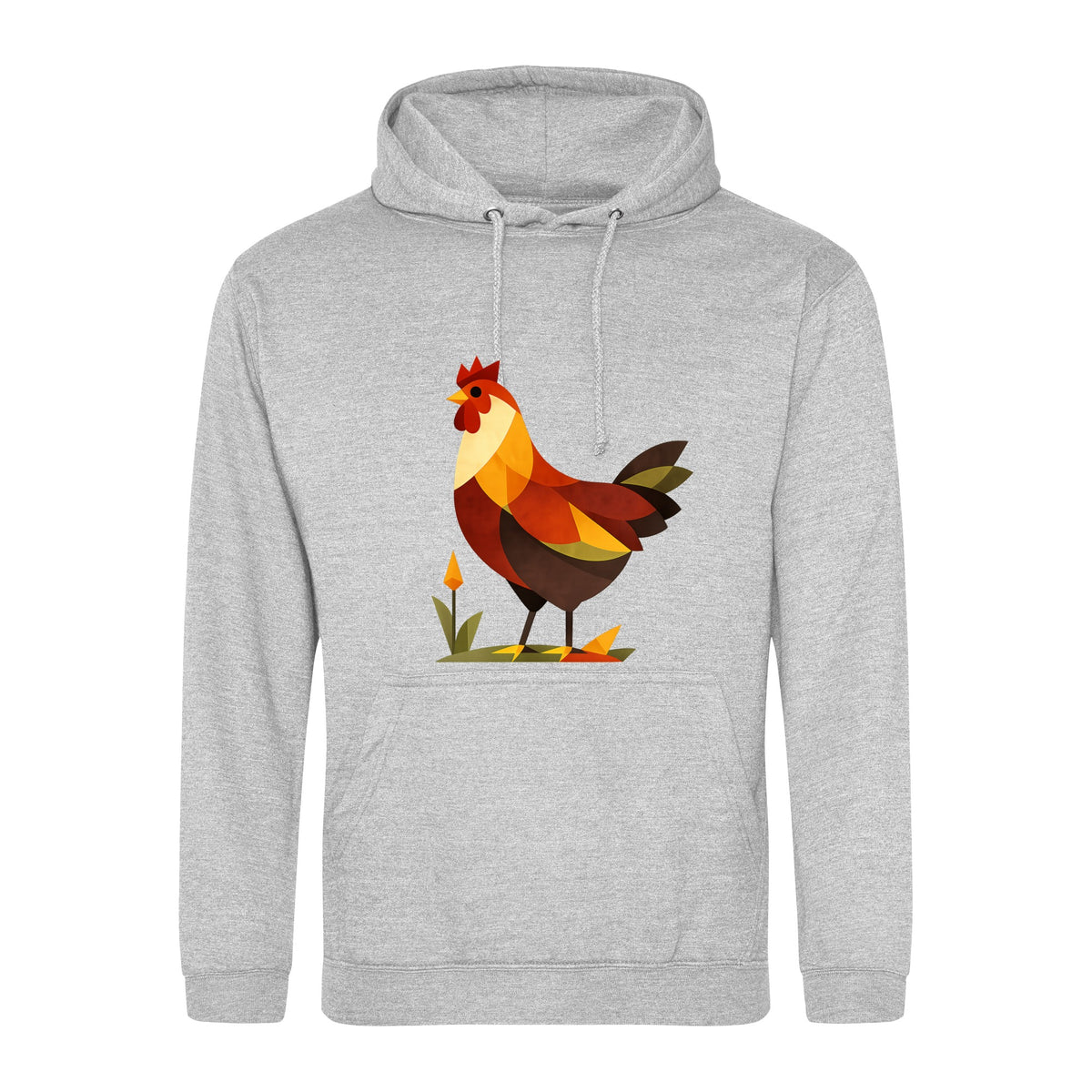 Cockerel at Dawn Adult Hoodie - Prism Kingdom Heather Grey colour variant image