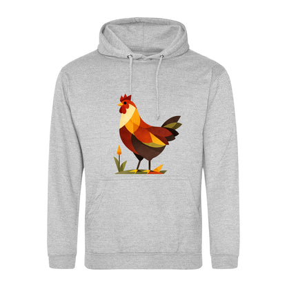 Cockerel at Dawn Adult Hoodie - Prism Kingdom Heather Grey colour variant image