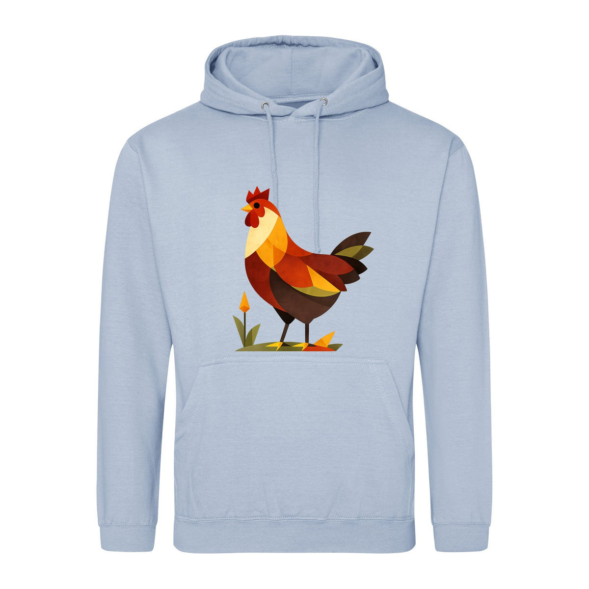 Cockerel at Dawn Adult Hoodie - Prism Kingdom Sky Blue colour variant image