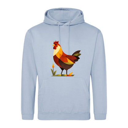 Cockerel at Dawn Adult Hoodie - Prism Kingdom Sky Blue colour variant image