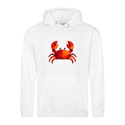 Crab in Crimson Adult Hoodie - Prism Kingdom Arctic White colour variant image