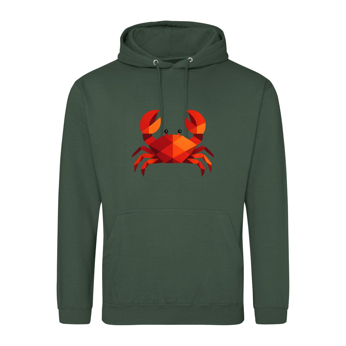 Crab in Crimson Adult Hoodie - Prism Kingdom Bottle Green colour variant image