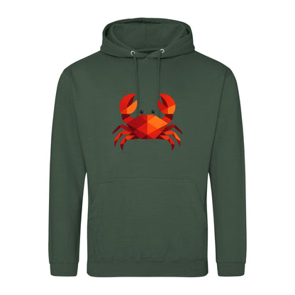 Crab in Crimson Adult Hoodie - Prism Kingdom Bottle Green colour variant image