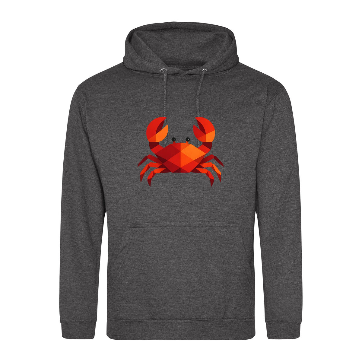Crab in Crimson Adult Hoodie - Prism Kingdom Charcoal colour variant image
