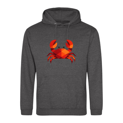 Crab in Crimson Adult Hoodie - Prism Kingdom Charcoal colour variant image