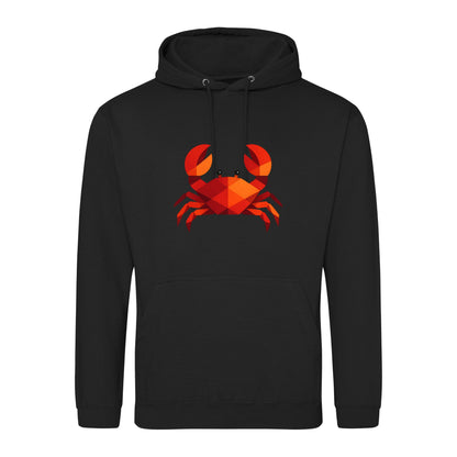 Crab in Crimson Adult Hoodie - Prism Kingdom Deep Black colour variant image