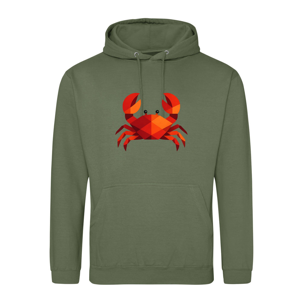 Crab in Crimson Adult Hoodie - Prism Kingdom Earthy Green colour variant image