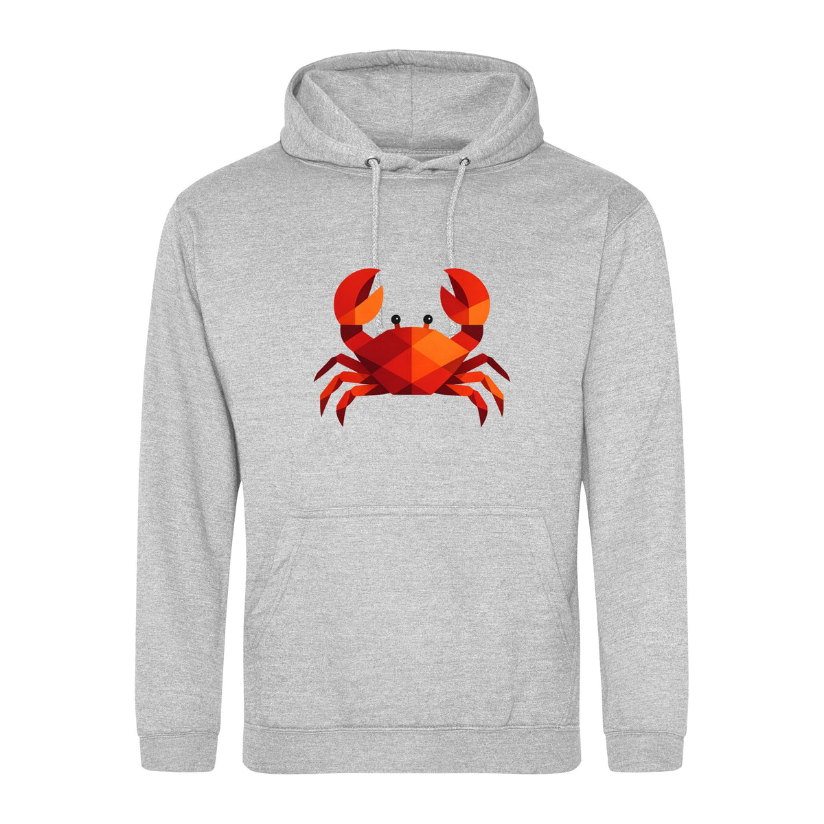 Crab in Crimson Adult Hoodie - Prism Kingdom Heather Grey colour variant image