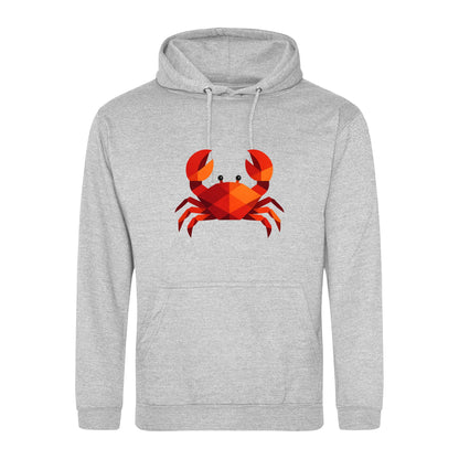 Crab in Crimson Adult Hoodie - Prism Kingdom Heather Grey colour variant image