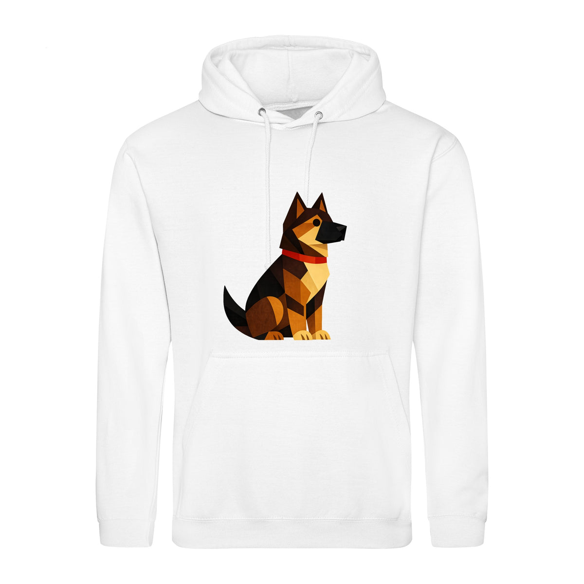 Watchful German Shepherd Adult Hoodie - Prism Kingdom Arctic White colour variant image