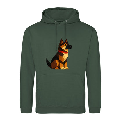 Watchful German Shepherd Adult Hoodie - Prism Kingdom Bottle Green colour variant image