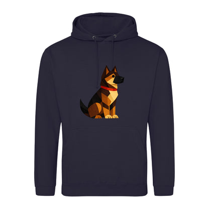 Watchful German Shepherd Adult Hoodie - Prism Kingdom French Navy colour variant image