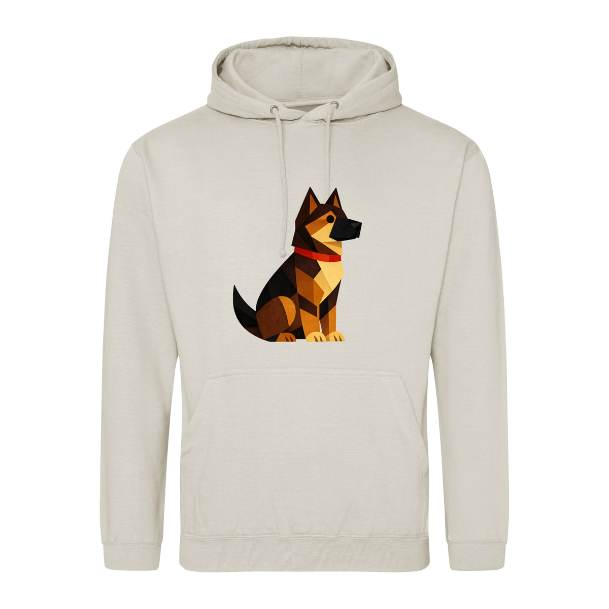 Watchful German Shepherd Adult Hoodie - Prism Kingdom Natural Stone colour variant image
