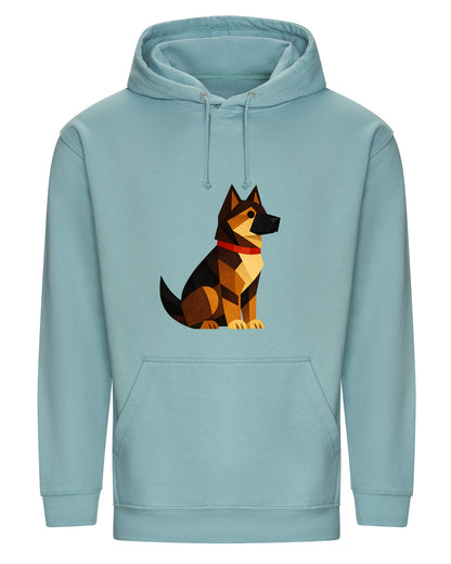 Watchful German Shepherd Adult Hoodie - Prism Kingdom Seafoam colour variant image