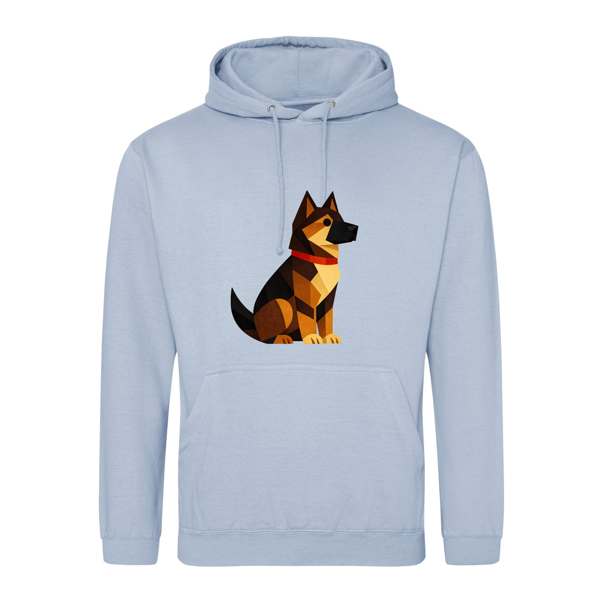Watchful German Shepherd Adult Hoodie - Prism Kingdom Sky Blue colour variant image