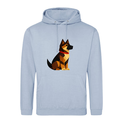 Watchful German Shepherd Adult Hoodie - Prism Kingdom Sky Blue colour variant image