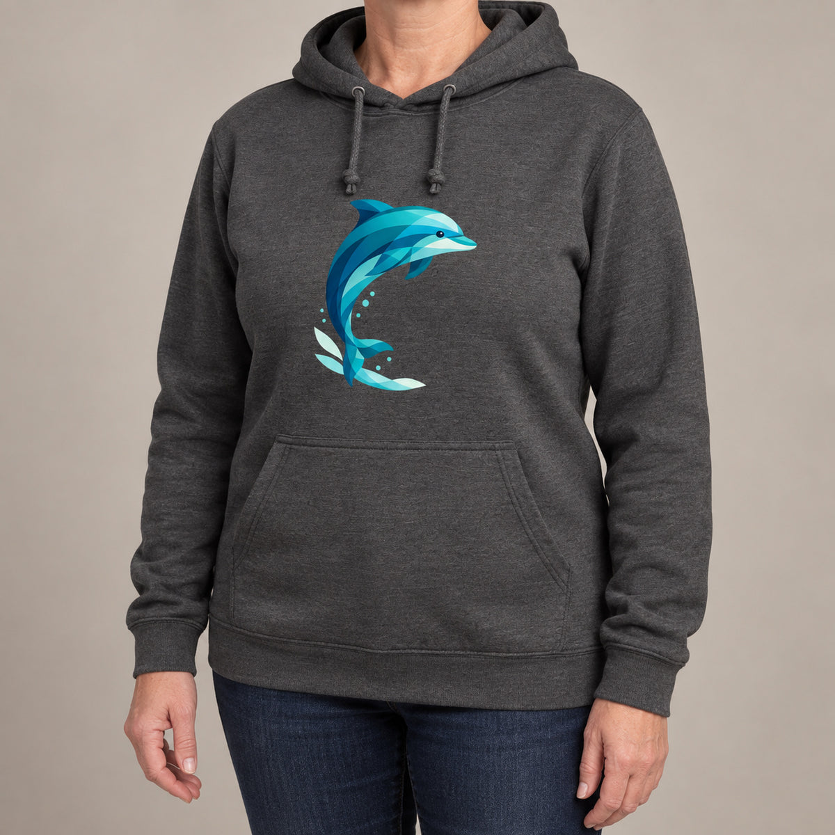 Dolphin in Motion Adult Hoodie - Prism Kingdom lead image