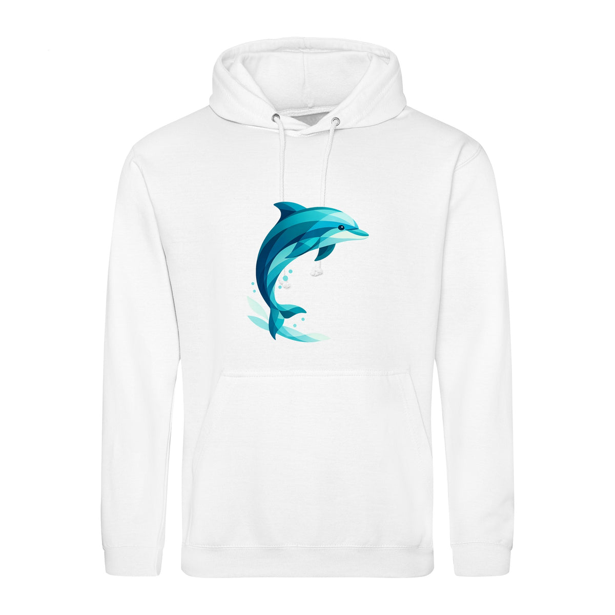 Dolphin in Motion Adult Hoodie - Prism Kingdom Arctic White colour variant image
