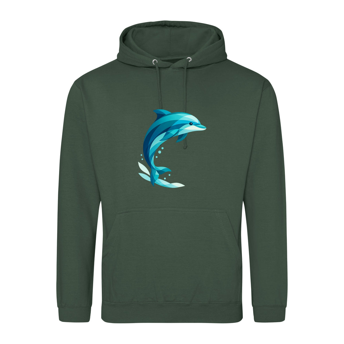 Dolphin in Motion Adult Hoodie - Prism Kingdom Bottle Green colour variant image