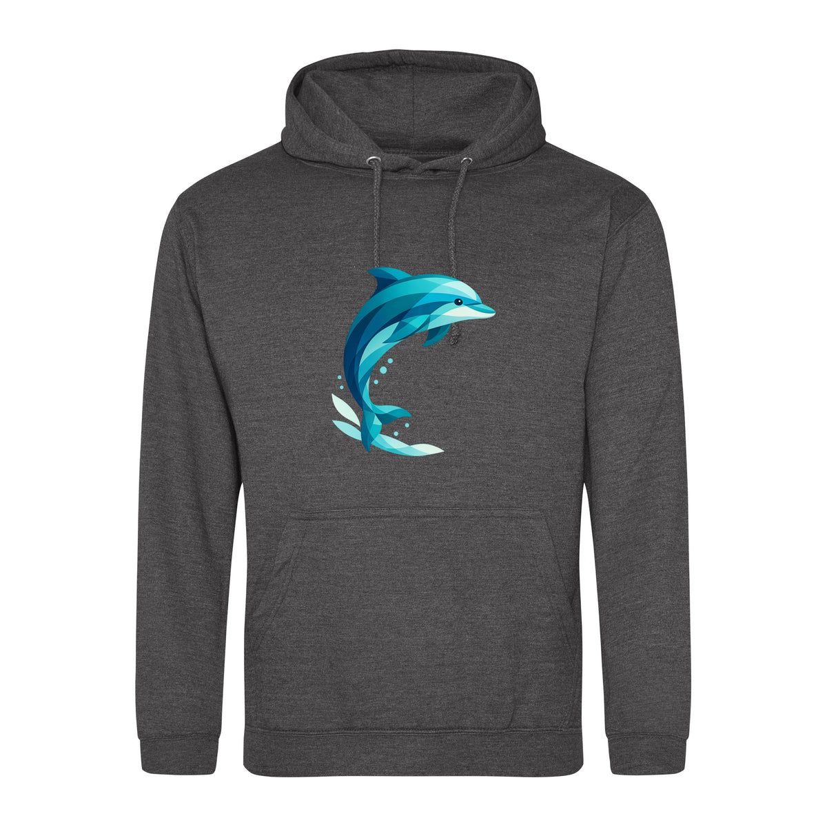 Dolphin in Motion Adult Hoodie - Prism Kingdom Charcoal colour variant image