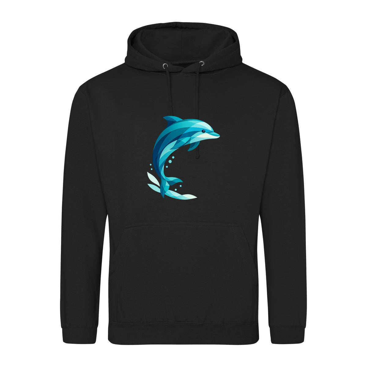 Dolphin in Motion Adult Hoodie - Prism Kingdom Deep Black colour variant image
