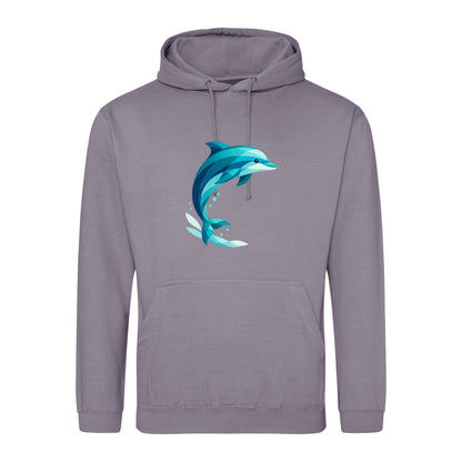 Dolphin in Motion Adult Hoodie - Prism Kingdom Dusty Lilac colour variant image