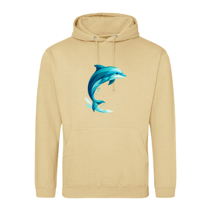 Dolphin in Motion Adult Hoodie - Prism Kingdom Desert Sand colour variant image