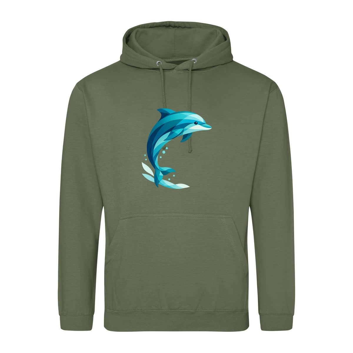 Dolphin in Motion Adult Hoodie - Prism Kingdom Earthy Green colour variant image