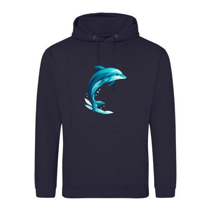 Dolphin in Motion Adult Hoodie - Prism Kingdom French Navy colour variant image